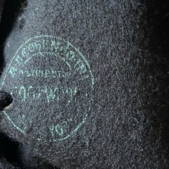 Vintage Black Felt Cap with Long Felt Ribbons Strands - Picture 4 of 10